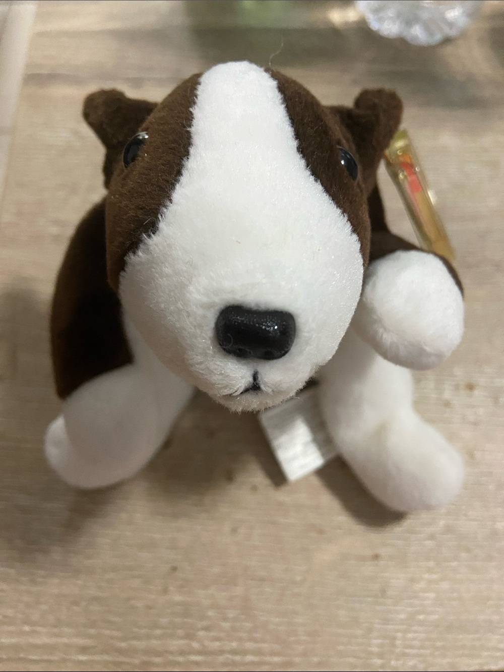 Ty Beanie Babies Bruno Chocolate Brown Bull Terrier Dog 9" 1997